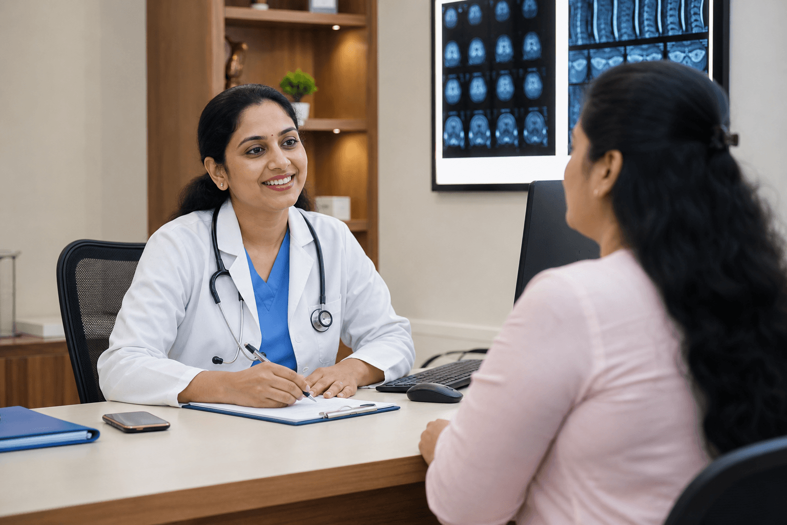 Doctor consulting with patient