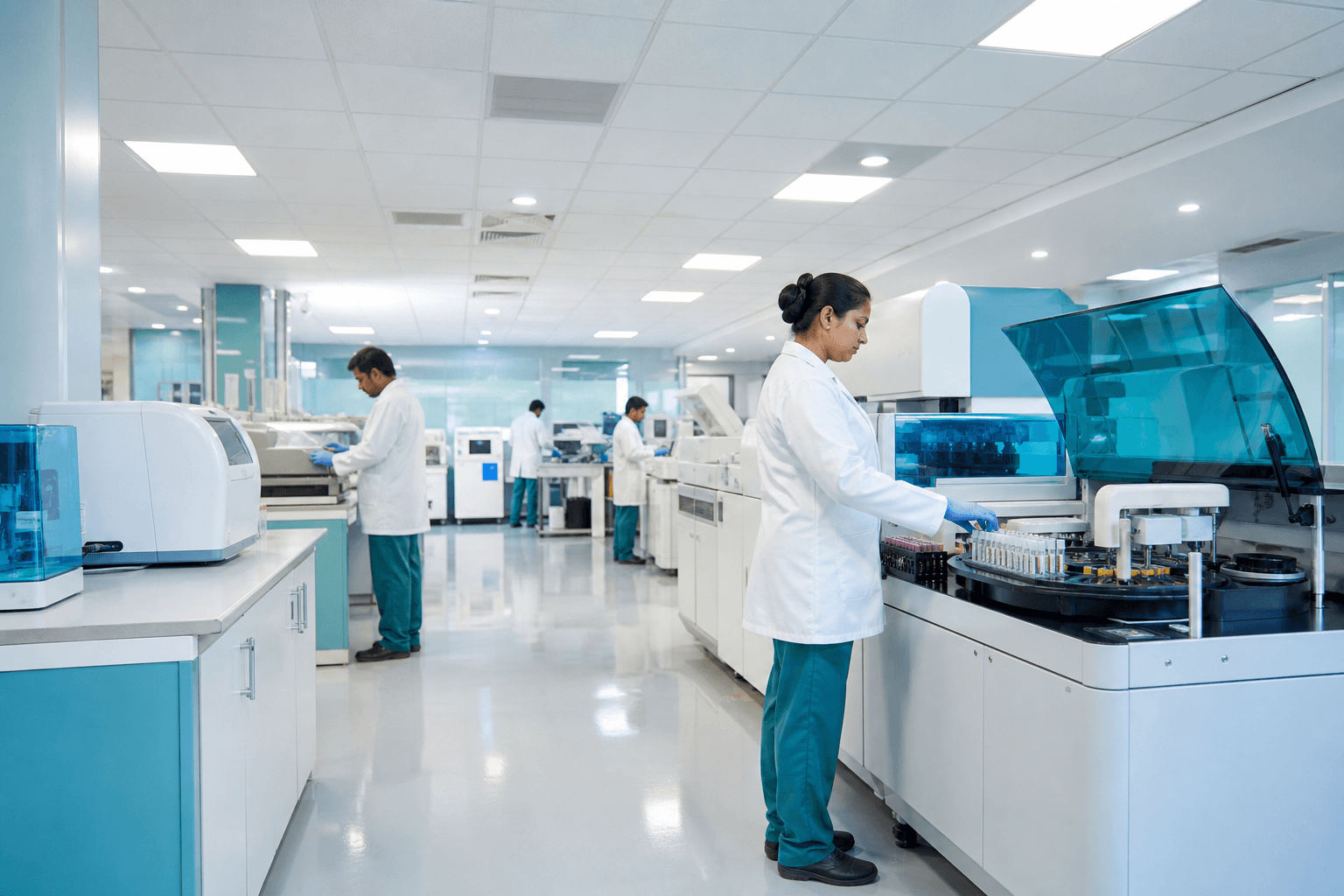 Modern diagnostic laboratory with advanced equipment